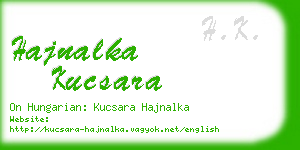 hajnalka kucsara business card